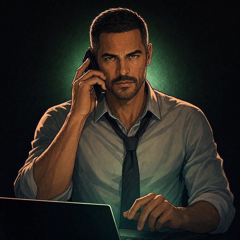 Jonas on the phone