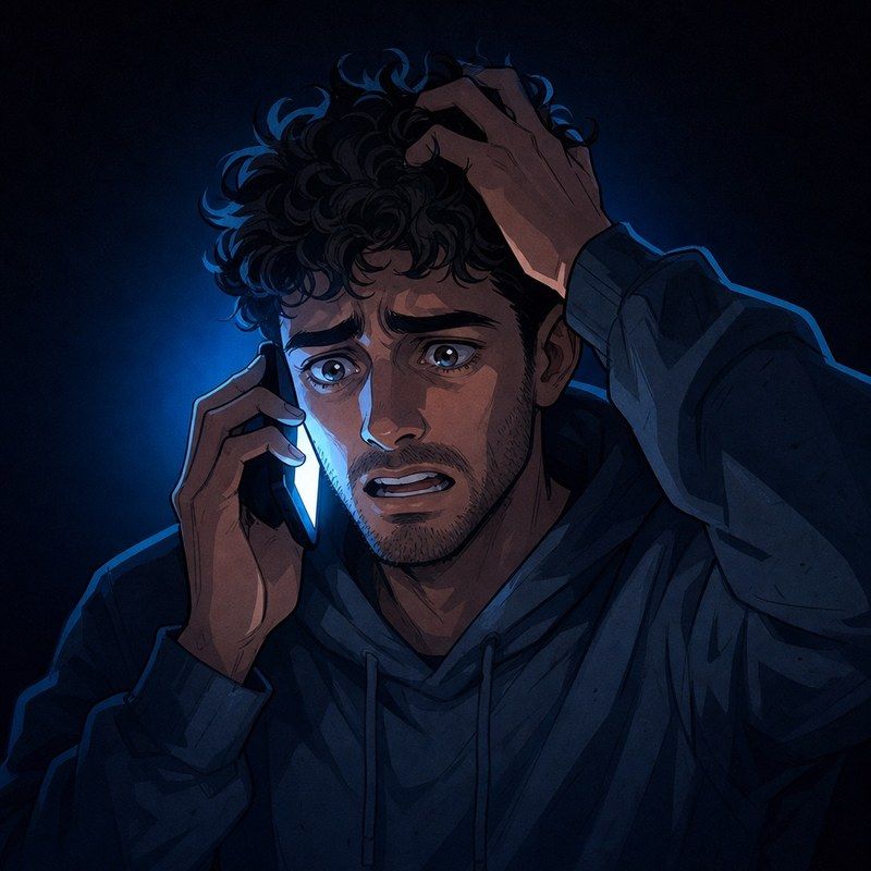 Marcus on the phone